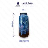  Bình hoa men hỏa biến dáng chai kẻ (TH) 