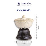  Lư trầm hương đài sen men hỏa biến 
