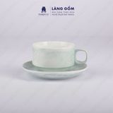  Cốc gốm sứ kiểu Cappuccino dung tích 150ml uống trà, cà phê, nước ,vân đá nhiều màu 