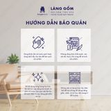  Bình hoa men hỏa biến dáng tỏi dẹt màu mộc khô 