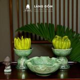  Lư trầm hương đài sen men hỏa biến 