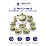  Bộ ấm chén uống trà men vẽ dáng Ngọn Lửa - Dung tích 500ml 