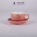  Cốc gốm sứ kiểu Cappuccino dung tích 150ml uống trà, cà phê, nước ,vân đá nhiều màu 