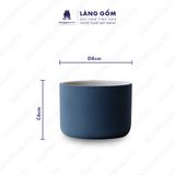  Cốc, ly sứ hình trụ lùn 200ml, không quai, men mát 