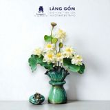  Lọ hoa men hoả biến hình lá sen 