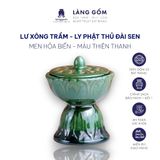 Lư trầm hương đài sen men hỏa biến 