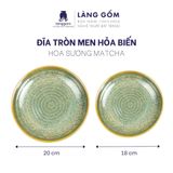  Bộ bàn ăn gia đình men hỏa biến - Màu hoa sương matcha 