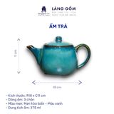  Bộ ấm chén men hỏa biến dáng ba chân 