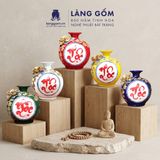  Bình Hút Lộc Tam Phúc Tụ Tài Đắp Nổi 3D Gốm Sứ Bát Tràng – Phúc Lộc Thọ, Quà Tặng Phong Thủy Cao Cấp 