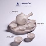  Bộ ấm chén quai chuôi men lộc phát có vệt 