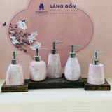  Bình đựng xà phòng sữa tắm dầu gội màu vân đá 