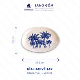  Đĩa lam họa tiết vẽ tay 