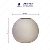  Bình hoa men mát dáng quả bóng 