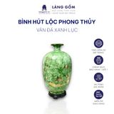  Bình hút lộc dáng cao màu vân đá phong thủy vẽ vàng 18k - cao 29cm, 39cm 