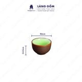  Bộ ấm chén dáng chuôi ganh khắc họa tiết hoa ban 