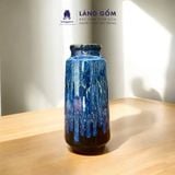  Bình hoa men hỏa biến dáng chai kẻ (TH) 