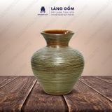  Bình hoa men hỏa biến dáng phễu màu mộc chỉ đen 