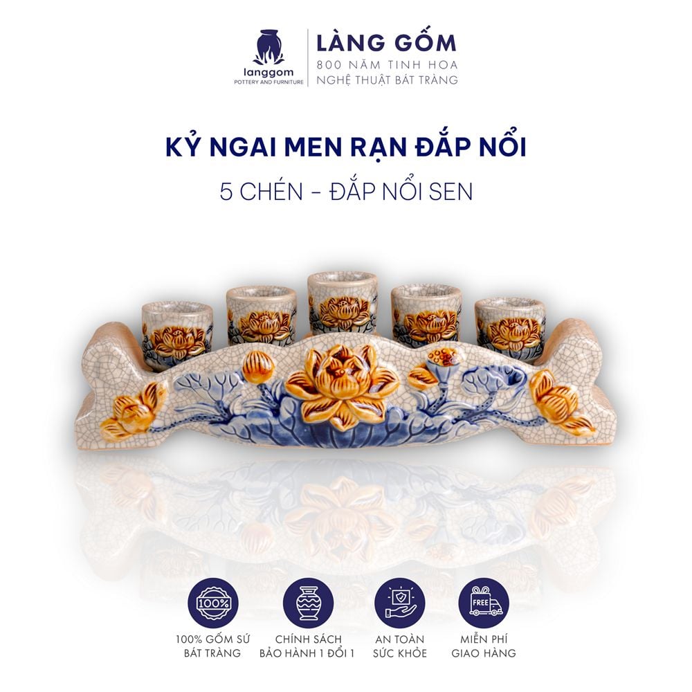  Kỷ ngai men rạn đắp nổi 