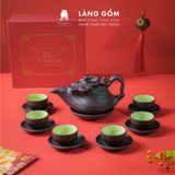  Bộ ấm chén đất nung kèm khay hoặc đĩa lót 