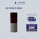  Bình hoa men mát mix 2 màu đỏ - xám 