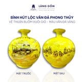  Bình hút lộc dáng cao màu vân đá phong thủy vẽ chỉ vàng 18k nhiều họa tiết - cao 22cm, 25cm 