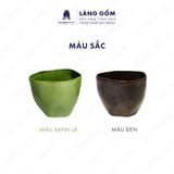  Cốc sứ kiểu dáng méo độc lạ bắt mắt, men mát, dung tích 200ml 