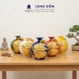  Bình Hút Lộc Phong Thủy Đắp Nổi Vàng 3D - Thuận Buồm Xuôi Gió - Quà Tặng Tân Gia, Đối Tác Sang Trọng 