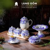  Hũ mứt sứ họa tiết vẽ tay thủ công dáng vuông, tròn 