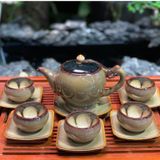  Bộ ấm chén men hỏa biến dáng ly 