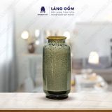  Bình hoa men hỏa biến dáng trụ 