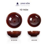  Bộ bàn ăn men hỏa biến - Màu nâu trầm 