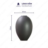  Bình hoa Mara Balsalt men matte màu đen 