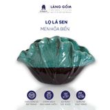  Lọ hoa men hoả biến hình lá sen 