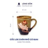  Cốc loe chân nhỏ có quai men hỏa biến 250ml, 320ml 