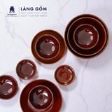  Bộ bàn ăn men hỏa biến - Màu nâu trầm 