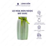  Bình hoa men ngọc hình bát giác 
