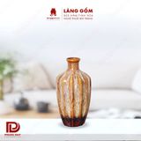  Bình hoa men hoả biến dáng chai múi 