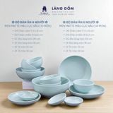  Bộ bàn ăn men matte - Màu xanh ngọc 