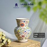  Bình hoa men màu họa tiết dây leo (TH) 
