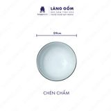  Bộ bát đĩa hoa mặt trời men trắng vẽ hoa sen xanh 