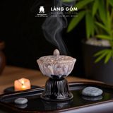  Lư trầm hương đài sen men hỏa biến 