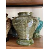  Bình hoa men hỏa biến dáng vò đĩa bay chân cao 