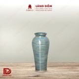  Bình hoa men hỏa biến màu mộc chỉ xanh dáng đùi dế thon 