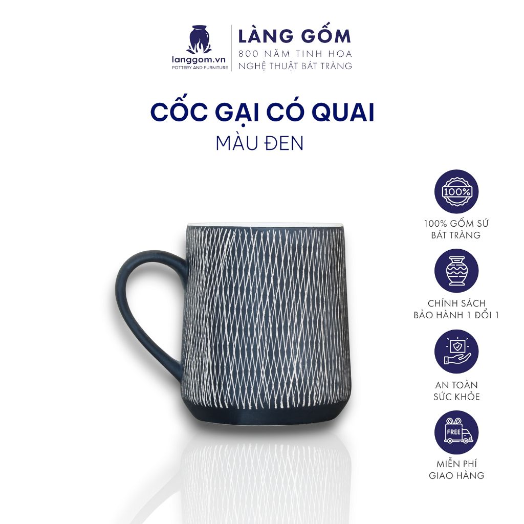  Cốc mini có quai họa tiết gại tay thủ công phong cách Châu Âu 