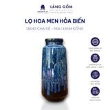  Bình hoa men hỏa biến dáng chai kẻ (TH) 