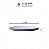  Bộ cốc và đĩa gốm sứ men mát dáng trụ hình trụ không quai 