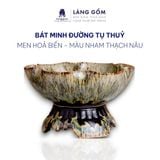  Bát minh đường tụ thủy, bát thả hoa cúng Phật, men hỏa biến phong thủy cao cấp 