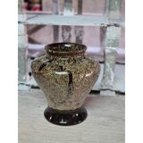  Bình hoa men hỏa biến dáng vò đĩa bay chân cao 