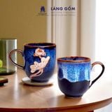  Cốc trà xanh có quai men hỏa biến dung tích 180ml 