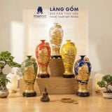  Mai Bình Tích Lộc Phong Thủy Đắp Nổi 3D Gốm Sứ Bát Tràng - Thuận Buồm Xuôi Gió - Quà Tặng Cao Cấp 